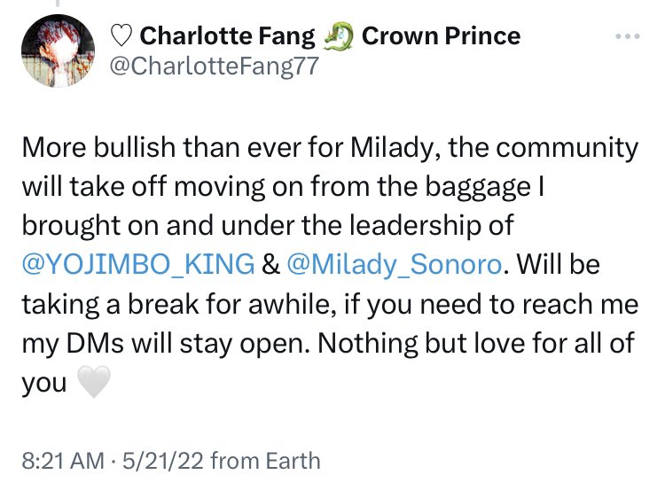 马斯克喊单的Milady出现内斗,互相指责挪用资金插图1 马斯克喊单的Milady出现内斗,互相指责挪用资金