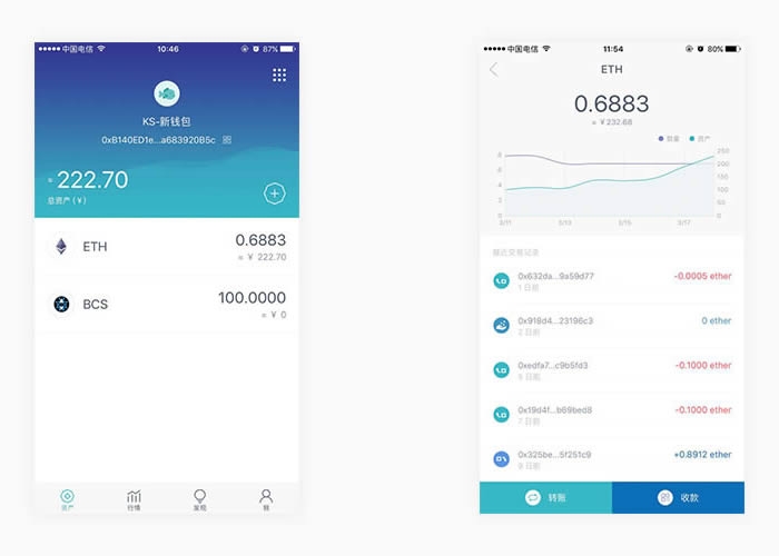 imToken钱包如何进行转账／收款